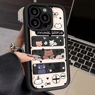 YX136 Case casing Hp animal world softcase silicone compatible for Oppo A57 A58 A60 A74 A78 A79 A83 