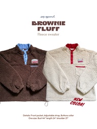 SAY APPAREL: Brownie Fluff fleece sweater