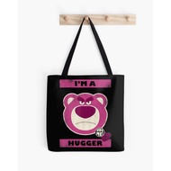 Lotso Huge Toy Cartoon - Toy Kids Movies Tote Bag Black