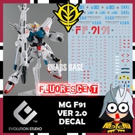 EVO DECAL MG F91 2.0 DECAL FLUORESCENT DECAL