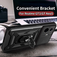 Casing For Realme GT Neo 5 Neo5 GT3 2023 Armor Shockproof Magnetic Ring Stand Holder Bracket Full Protect Anti Fall Drop Phone Case Hard Back Cover