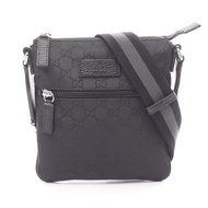 【二手】Gucci GUCCI GG 圖案單背包 449183 黑色尼龍皮革單背包 男女通用款 A