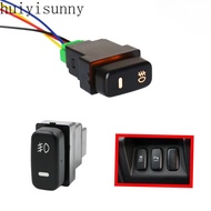 HYS 1X New Arrival 12V Car LED Fog Light Push Rocker Switch On/Off For Mitsubishi Pajero Lancer ASX