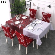 💝Table Cloth With 6 Chair Cover / Alas Meja & Sarung Kerusi - y99