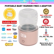 [15 April Arrive][Free Hegen Adaptor & Lain + 2 Minit Panas Susu] Malish Smart Portable Milk Warmer