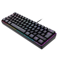 Hot 61 keys RGB backlit 60% wired gaming keyboard ergonomic waterproof  compact 60 percent mechanica