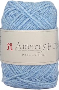 Hamanaka Wool Yarn, Amerie F Gota, Medium Thick, Col.512, Light Blue, 1.1 oz (30 g), Approx. 452.8 f
