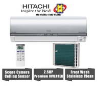 Hitachi Air Conditioner (2.5HP)Premium Vector DC Inverter Frost Wash Scene Camera Sensor AirCond RAS-VX24CJ / RAC-VX24CJ