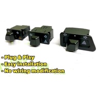 Honda RS150 SYM VF3i 185 Wave Alpha Dash Future Bonus Sport Rider Double Signal Button Switch Hazard