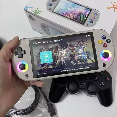 M22 Pro Retro Handheld Game Console 5 Inch IPS Screen Emuelec System Joystick RGB Lightning Video Ga