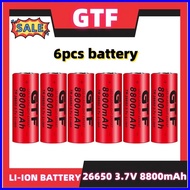 ◸   GTF 26650 8800mAh Lithium Battery Rechargeable Batteries 26650 8800mAh Battery for High Pow