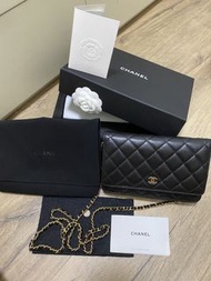 Chanel woc wallet on chain gold 黑金