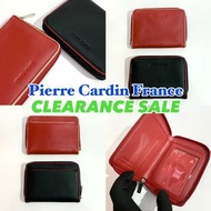 🇫🇷 Pierre Cardin French Vintage Small Simple Leather Zip Around Leather Wallet in Red / Black 中古法國牛皮