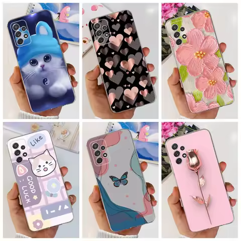 For Samsung A32 5G Case SM-A326B Phone Cover Fashion Flower Butterfly Soft Silicone Funda For Samsun