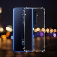 OPPO Reno4 Pro Reno3 Pro Reno 2F 2Z Ace 2 Reno Z 10X Zoom Shockproof Case Airbag Clear Bumper Silicone Casing TPU Covers