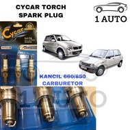 CYCAR TORCH SPARK PLUG PERODUA KANCIL 660 850 CARBURETOR (3pcs plug)