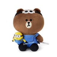 (現貨) 🇰🇷 LINE Friends Brown x Minions Bob Doll 熊大迷你兵公仔