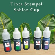 TINTA STEMPEL SABLON CUP / TINTA STEMPEL FLASH PERMANEN UNTUK PLASTIK ANTI LUNTUR 5 ML BEST SELLER
