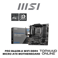 MSI PRO B660M-A WIFI DDR4 INTEL LGA 1700 MICRO ATX MOTHERBOARD