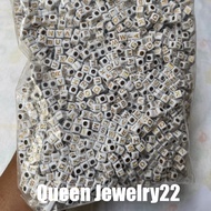1 pound of white gold alphabet letter beads craft materials