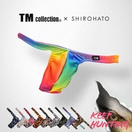 TM X SHIROHATO Mens Variety of patterns Gloss Print Bikini Thong (Sizes M-LL)(48115536)