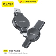 Awei W26 Mini Portable Wireless Charger Fast charging Type-C USB A Ports chargers for apple Samsung 