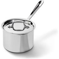 All-Clad D3® Stainless Steel 2 Qt Saucepan with Lid, Made in the USA