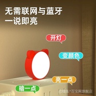 Smart Voice Night Light Voice Control Sensor Light Bedroom Bedside Sensor Night Light Voice Control 