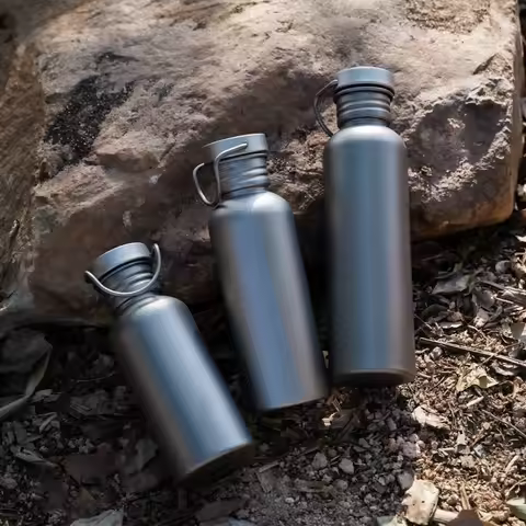 Outdoor Titanium Water Bottle 500ml/600ml/750ml Riding Cycling Water Bottles