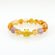 寶麗金珠寶-黃金招財貓黃水晶造型手鍊