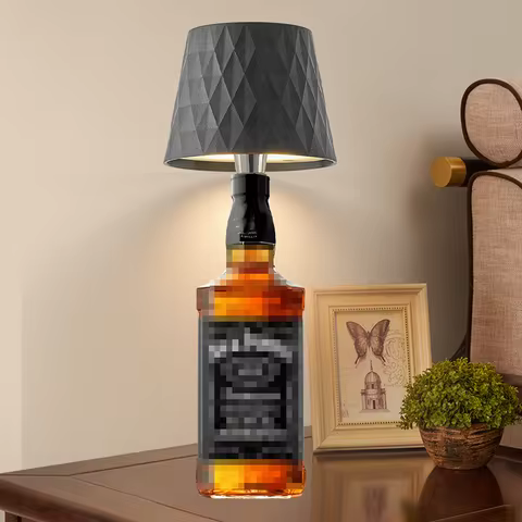 Wireless Diamond-Shaped Led Table Lamp, USB Charging, Bottle Stopper Light, Touch Control, Three-Col
