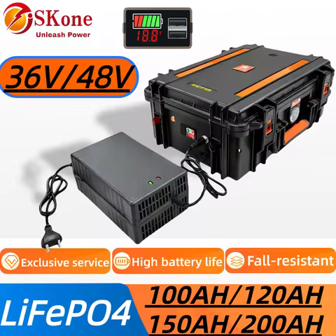Boat Batterie Lithium LiFePO4 pack, 36V,100Ah 150Ah 200Ah, 48V,100Ah 120Ah, avec Bluetooth, pour Tri
