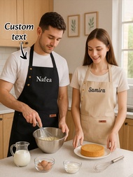 1pc Personalized Adult Aprons - Embroidered Grilling Chef Apron For Men Or Kitchen Chef Aprons For W