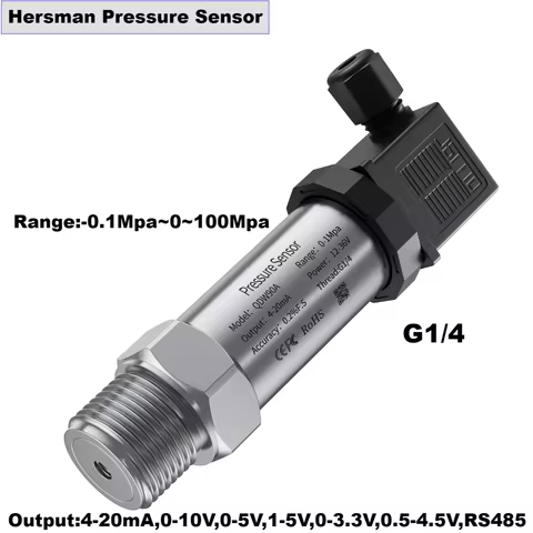 G1/4 Pressure Transmitter Sensor 10Mpa 2.5Mpa 80Mpa -0.1Mpa 40Mpa to 4-20mA 0-10V 0.5-4.5VPressure T