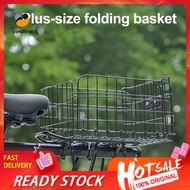 <costless> Capacity Bike Basket Weather-resistant Rear Basket Foldable Heavy Duty Bike Rear Storage 