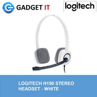 LOGITECH H150 STEREO DUAL PLUG HEADSET (WHITE / BLUE) HEAD-LGT-H150