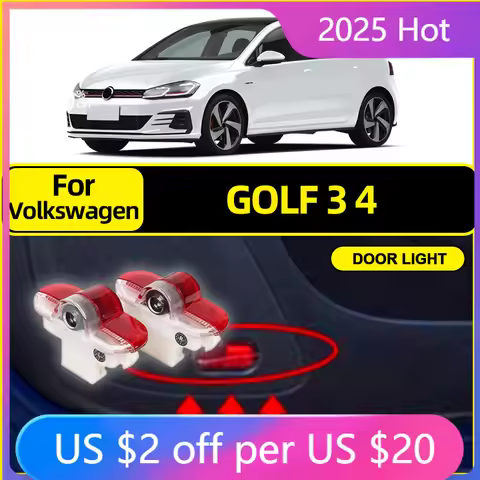 GOLF 4 5 6 7 Hot 2026 For VW VOLKSWAGEN 2X NEW LED Car Door Welcome Ghost Shadow Warning Light Acces