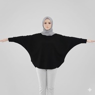 Super Cool Rayon Spandex Batwing T-Shirt, Stretch Plain Women's Top