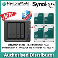[SYNOLOGY Distributor] SYNOLOGY DS925+ 4 Bay DiskStation NAS Bundle with 4 x SYNOLOGY Plus Series HD