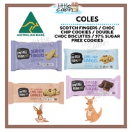 COLES 97% Sugar Free Chocolate Chip Cookies / Double Chocolate Biscuits 160G/175G