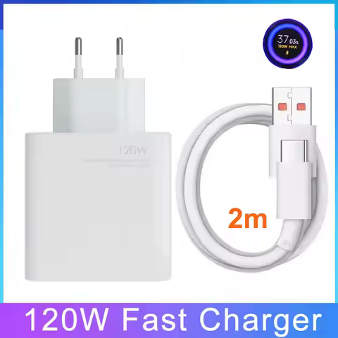 For Xiaomi 120W charger Fast charge adapter 2M 1.5M Type C cable For Mi 11T 12T 12 12S Pro 13 Pro Bl