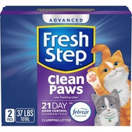 Fresh Step Clean Paws Cat Litter with Febreze Freshness, Advanced Multi Cat Low Tracking Clumping Li