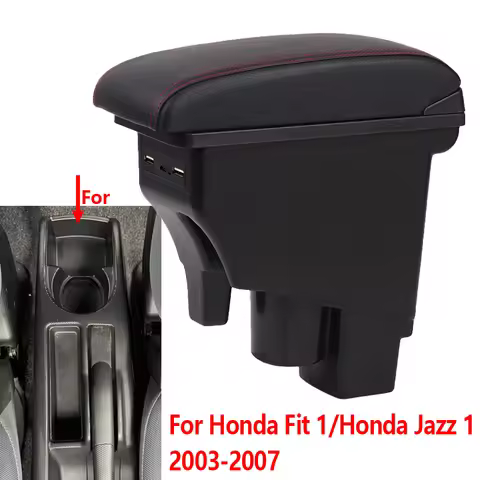 For Honda Fit 1 Jazz GD1 GD3 2003-2007 Armrest Box Center Console Storage Box Interior Retrofit Part