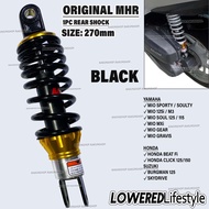 Rear Shock Absorber 270mm Lowered Style  1 PC Mio Click Beat Burgman Gear Gravis RED / BLACK / WHITE
