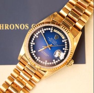 Rolex Day-Date 18038 Blue Vignette Diamond Dial