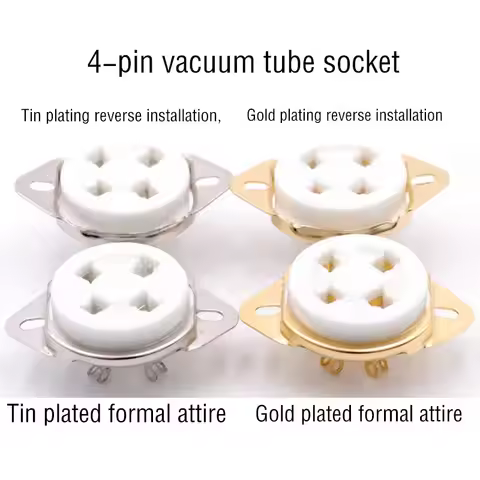 4PCS 4Pin Vacuum Tube Socket GZC4-2 For 2A3 300B FU-811 101D 5Z3 PX4 71A 274A 572B 5U4G Tube Audio A