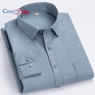 Cozy Up Men Shirts Long Sleeve Slim Handsome Striped Batik Comfortable Casual