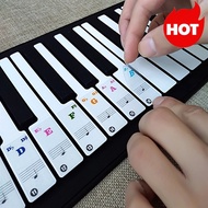 Transparent Piano Keyboard Stickers 88/61/54 Key Detachable Music Decal Notes Electronic Piano Piano