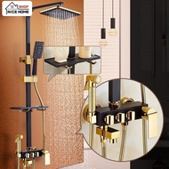 NC Shower Head Set All Copper European Style Black Gold Household Bathroom Rain Sprinkler Toilet Thermostatic NC276