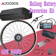 48V 350W Hailong Battery Ebike Conversion Kit With 20''24''26''27.5''700C Wheel 861LCD Or SW900 LCD Display Front Rear Hub Motor
